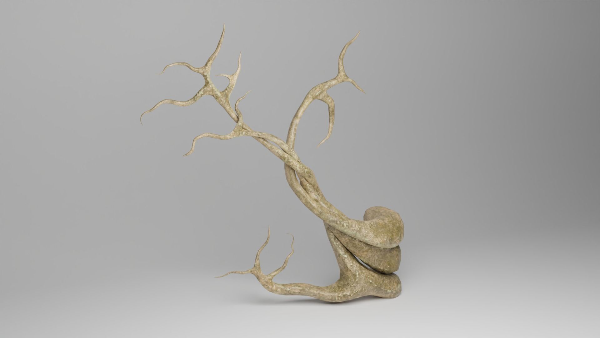 Roots or Vines Pack and 3D printable STL Low-poly 3D model_16