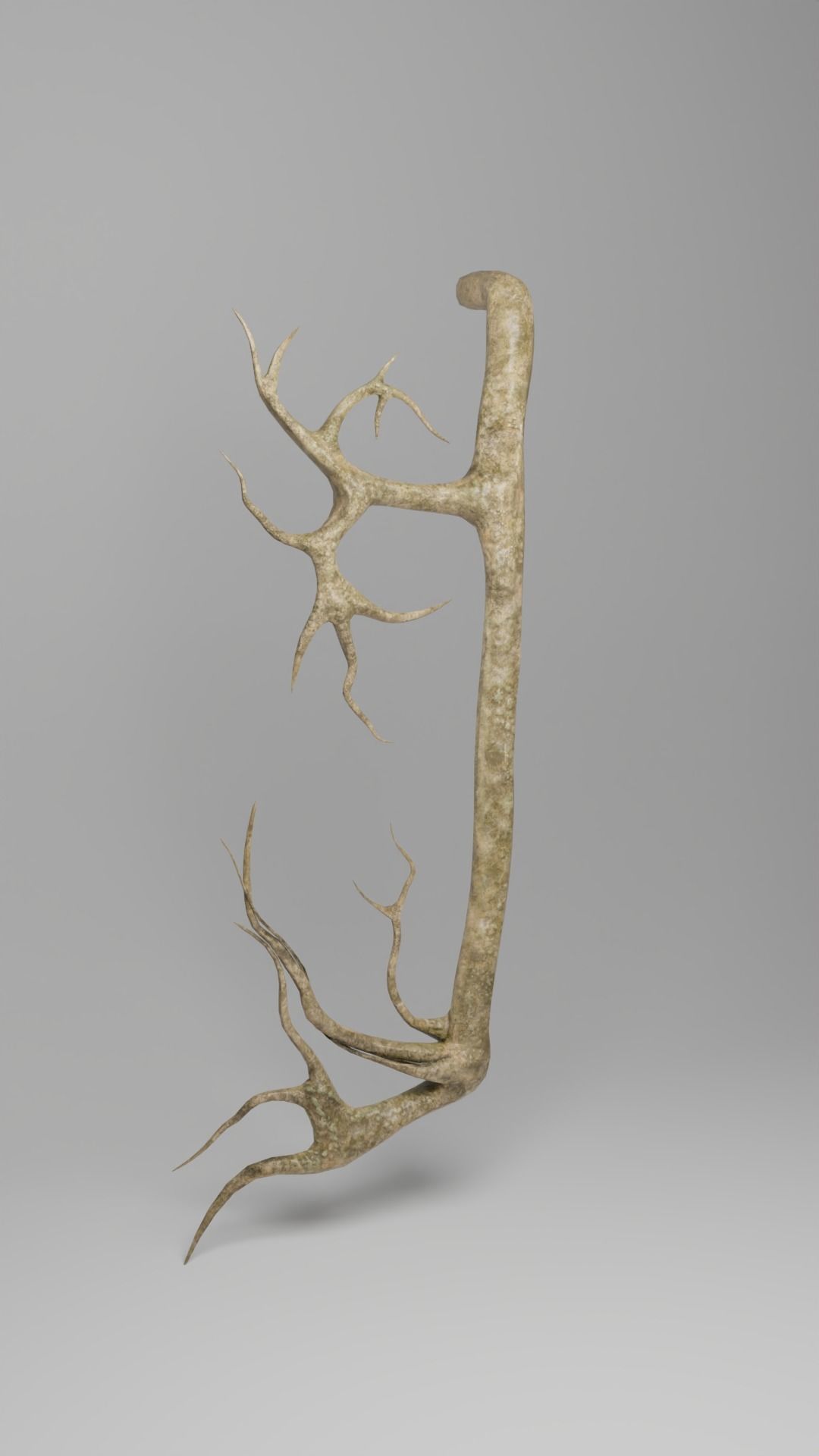 Roots or Vines Pack and 3D printable STL Low-poly 3D model_14