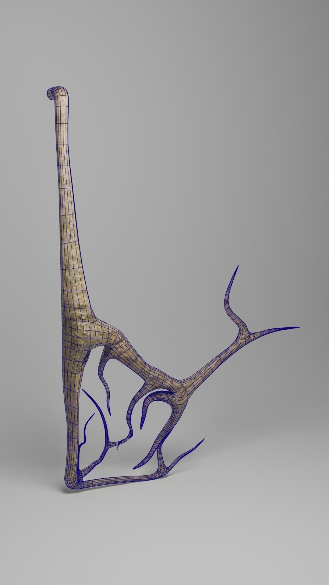 Roots or Vines Pack and 3D printable STL Low-poly 3D model_13