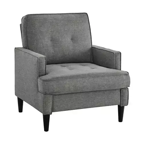 Tufted Gray Accent Chair