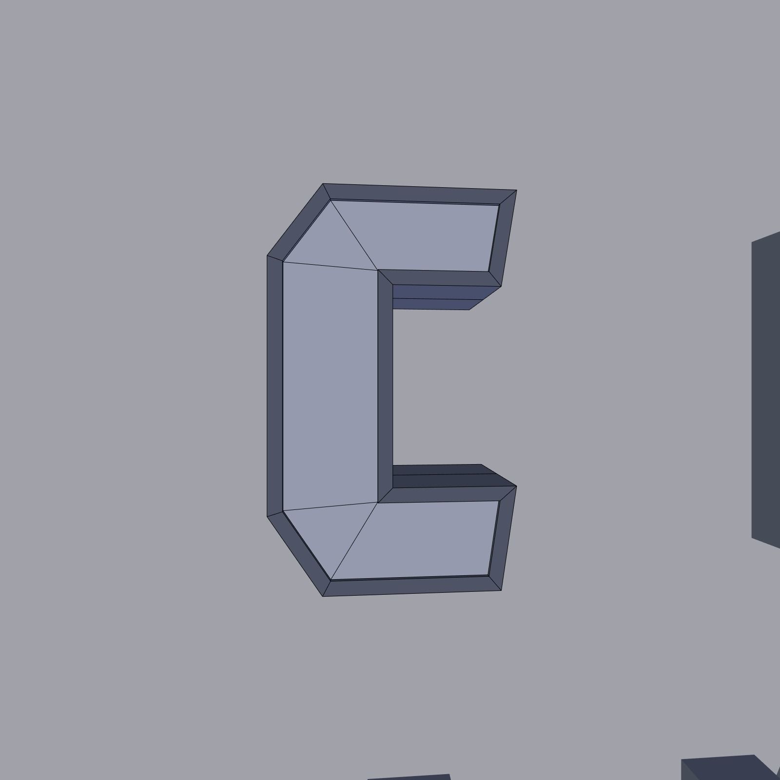 Alphabet Low-poly 3D model_17