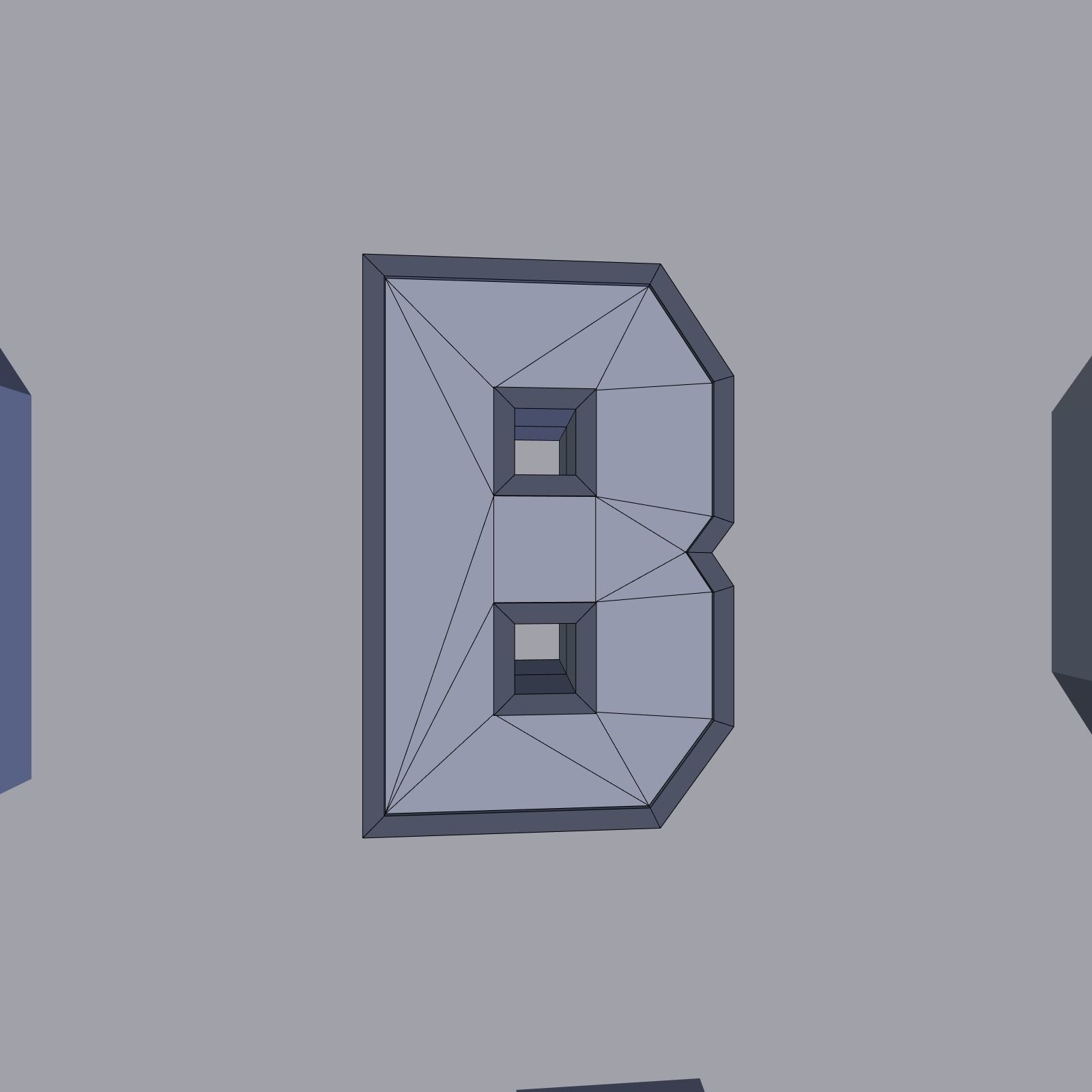 Alphabet Low-poly 3D model_15