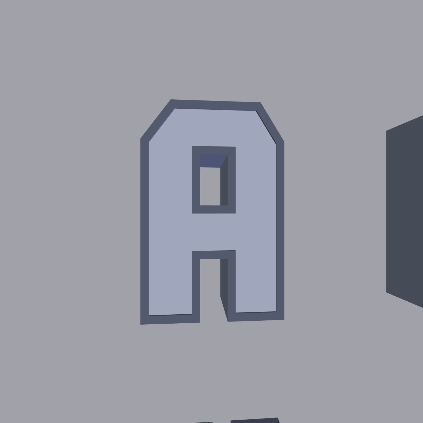 Alphabet Low-poly 3D model_8