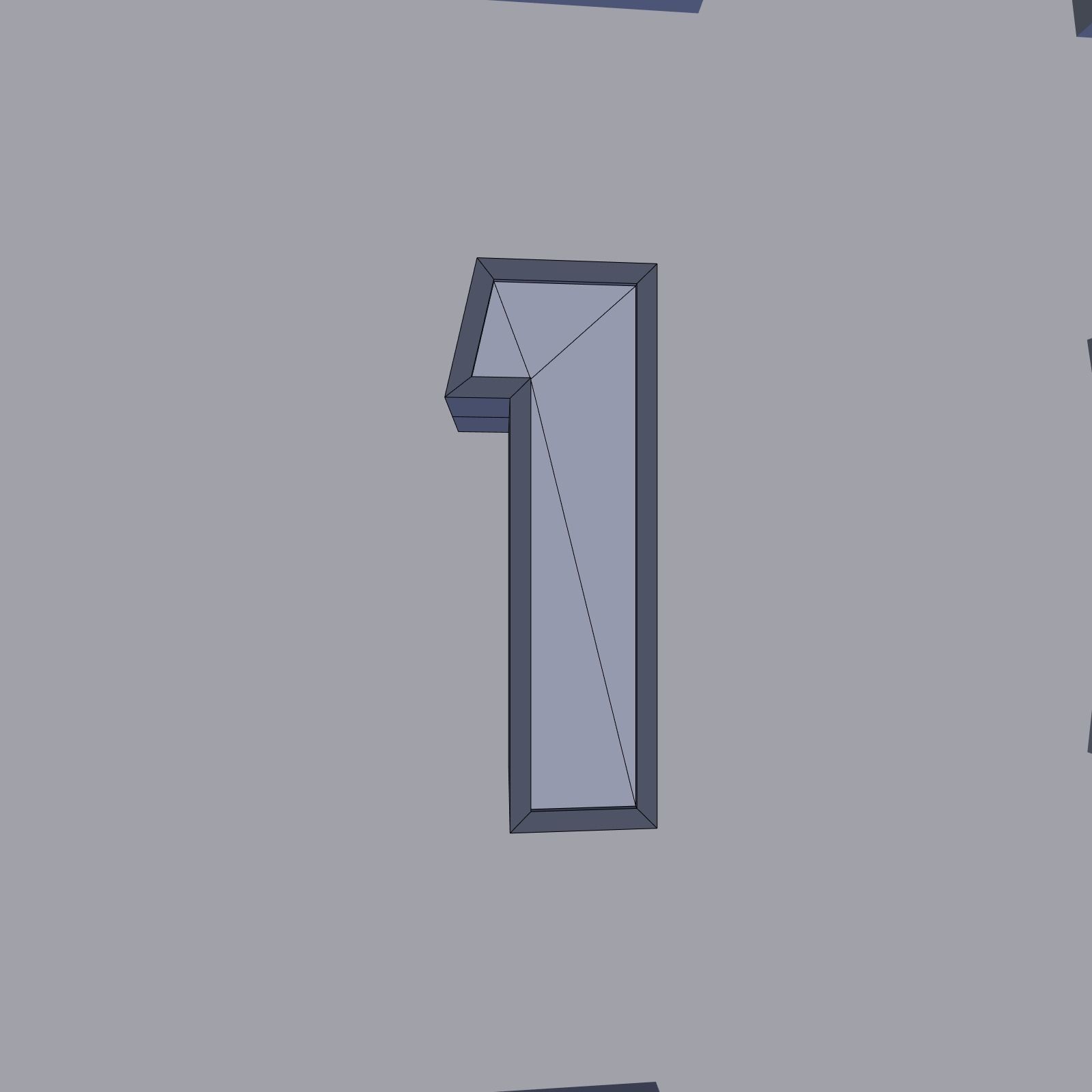 Alphabet Low-poly 3D model_23