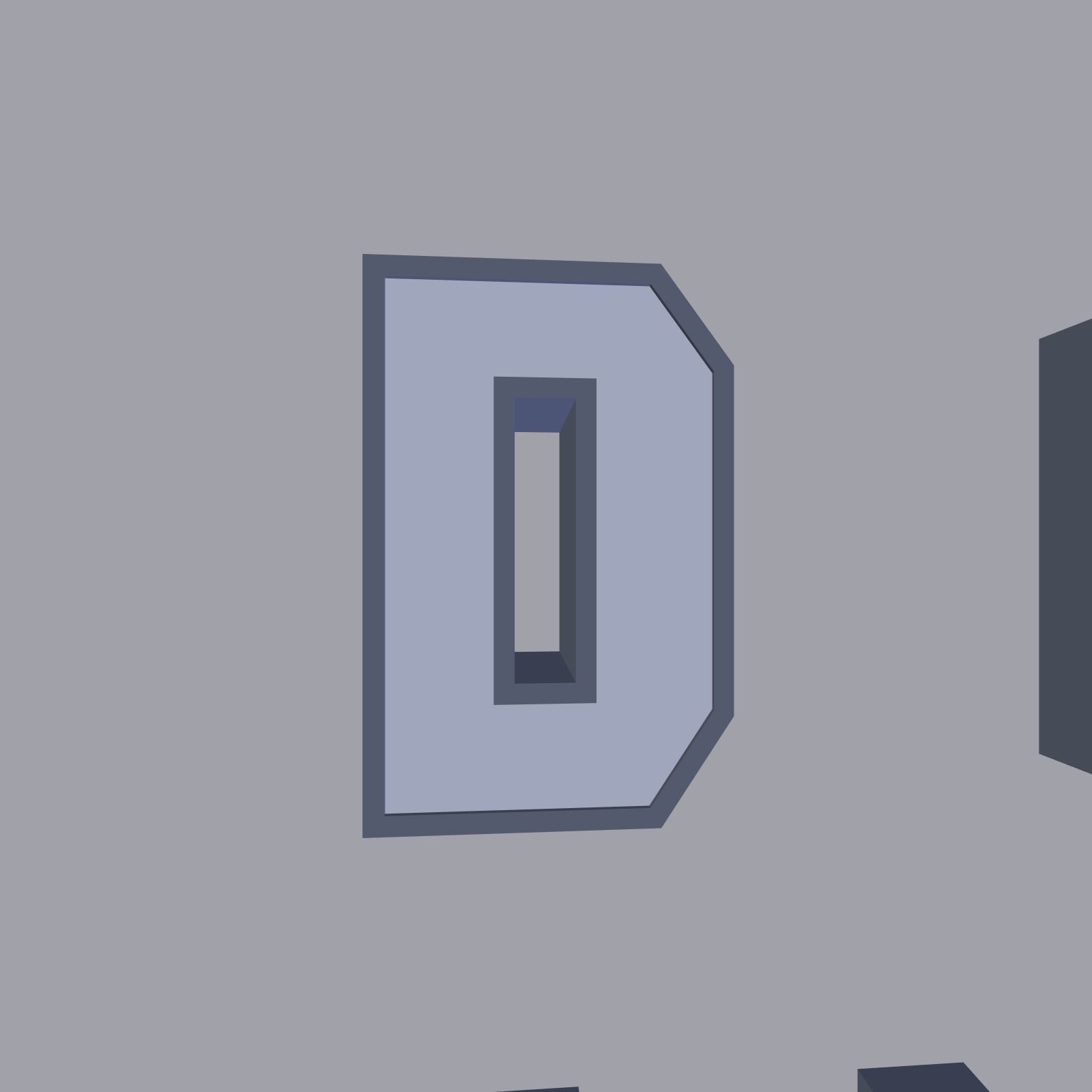 Alphabet Low-poly 3D model_18