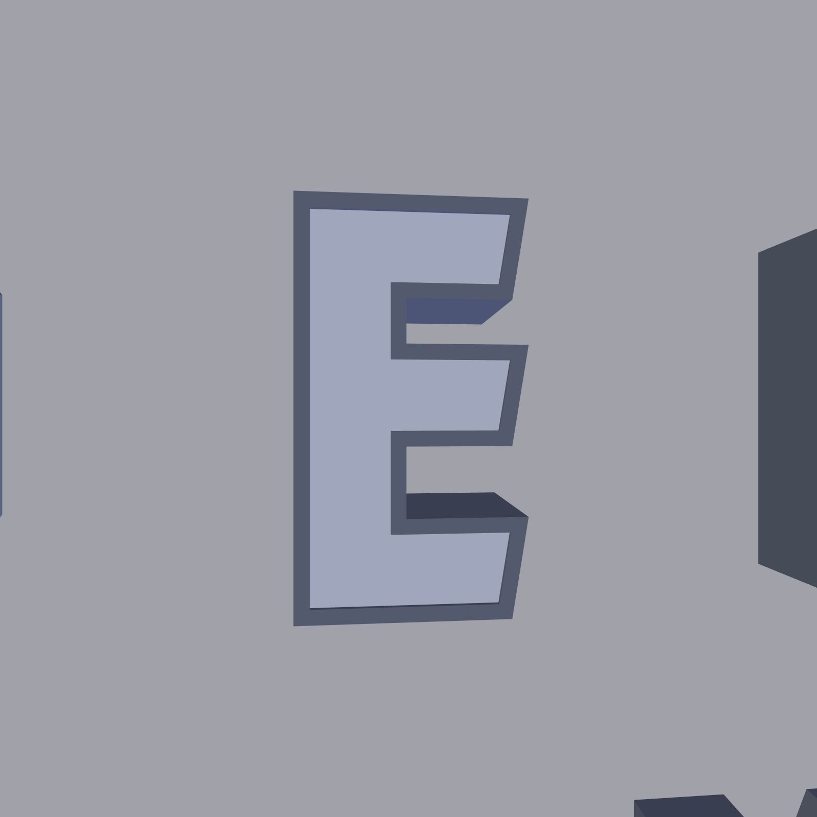 Alphabet Low-poly 3D model_20