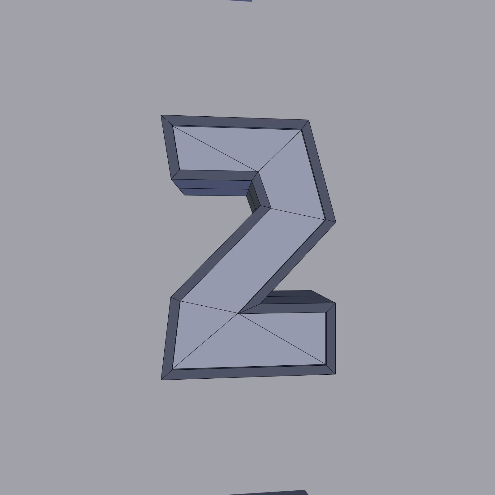 Alphabet Low-poly 3D model_25