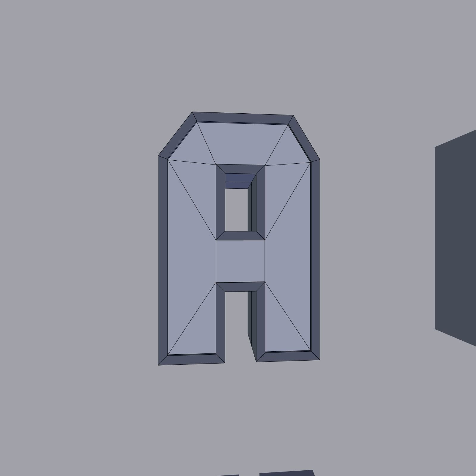 Alphabet Low-poly 3D model_9