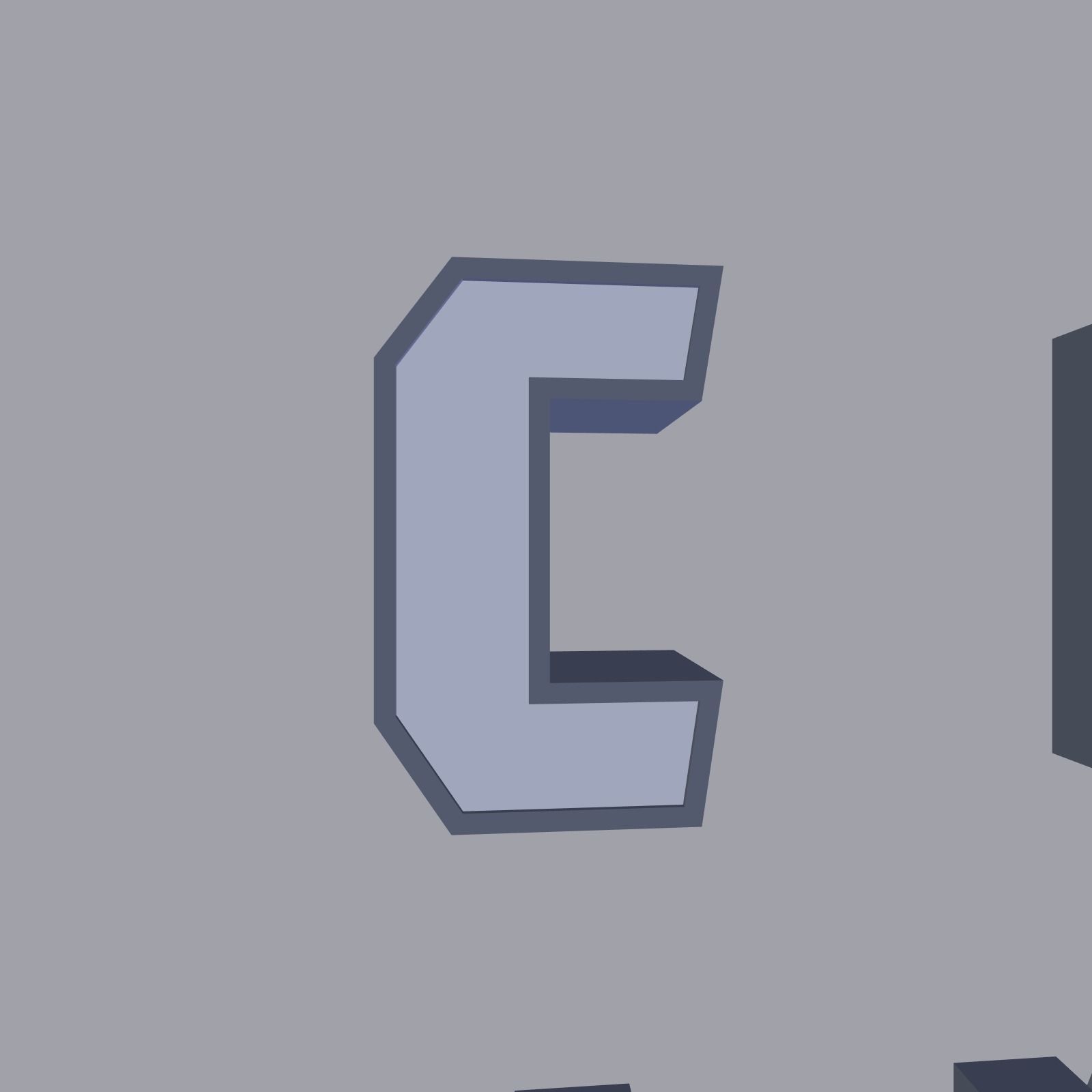 Alphabet Low-poly 3D model_16