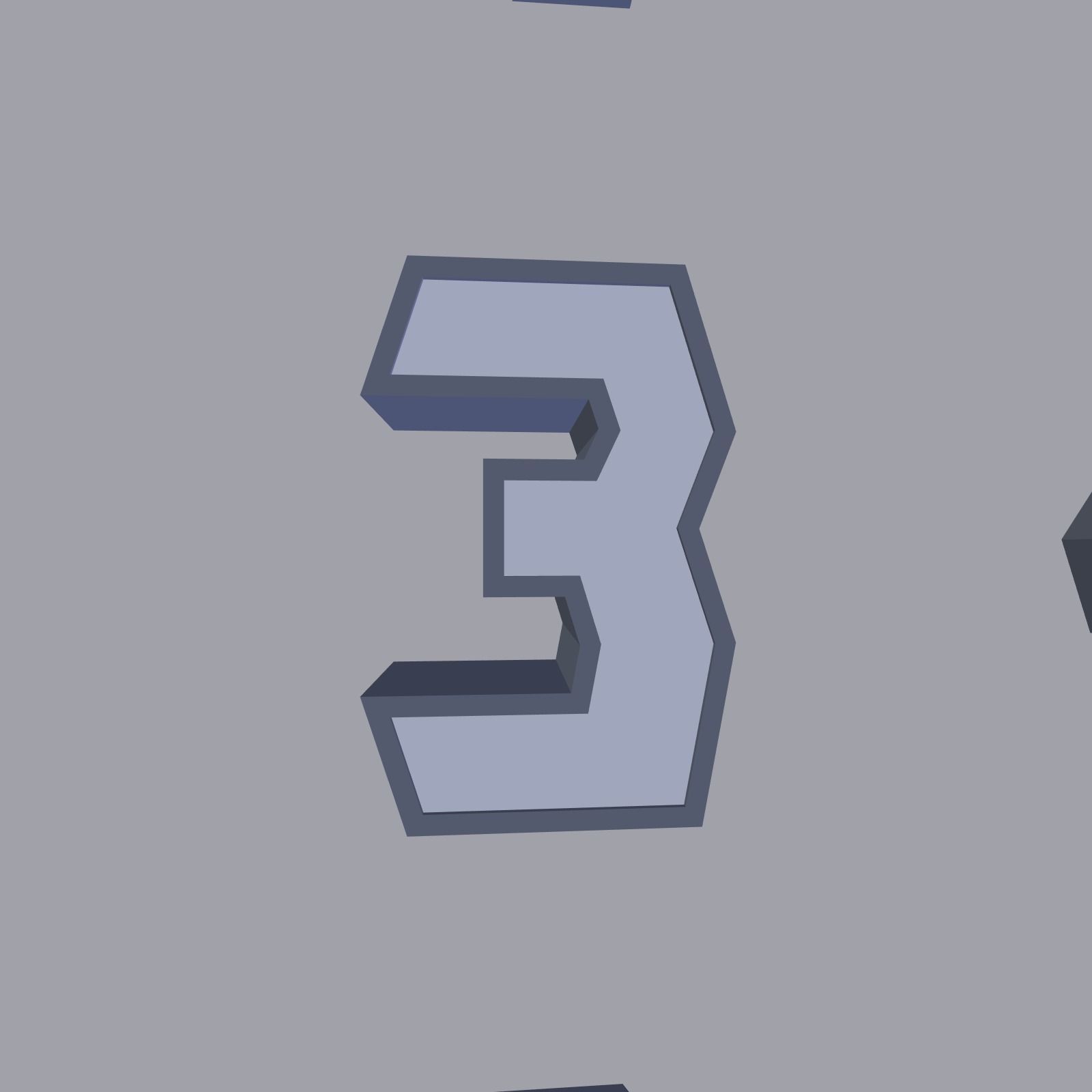 Alphabet Low-poly 3D model_26