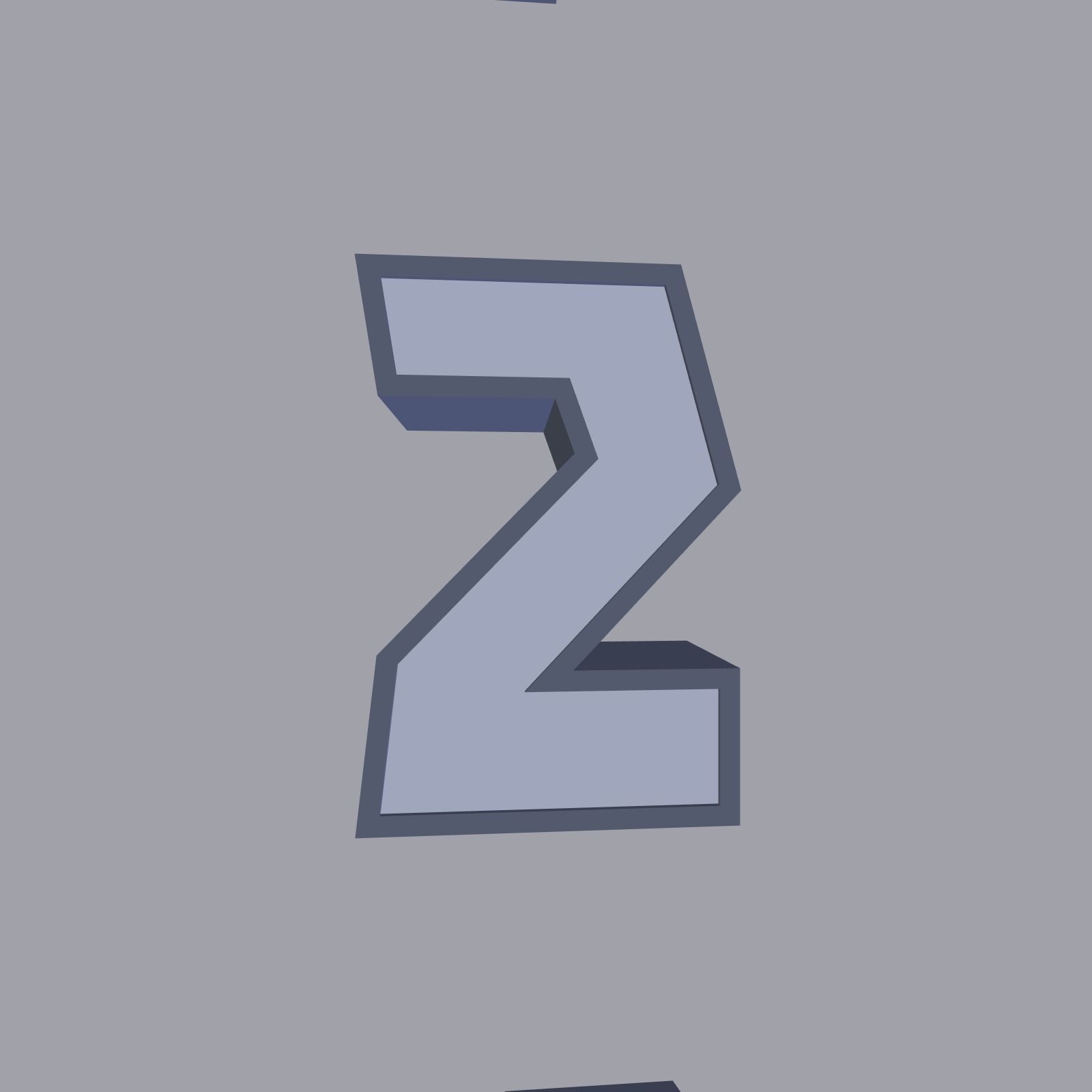 Alphabet Low-poly 3D model_24