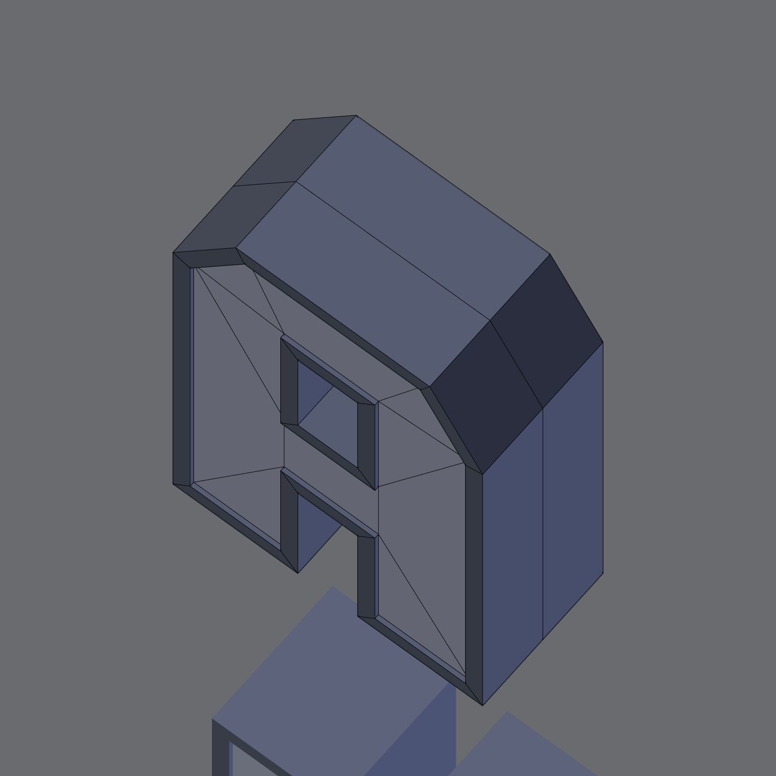 Alphabet Low-poly 3D model_14