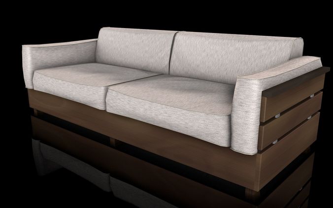 Sofa Estofado Low-poly 3D model