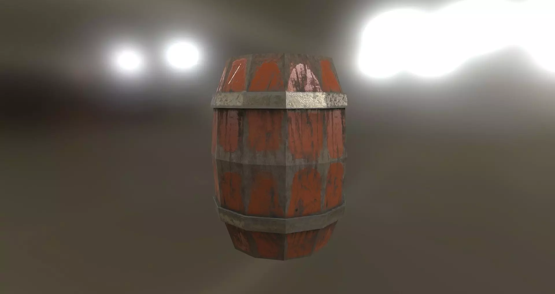Wooden Barrel low-poly Free low-poly 3D model