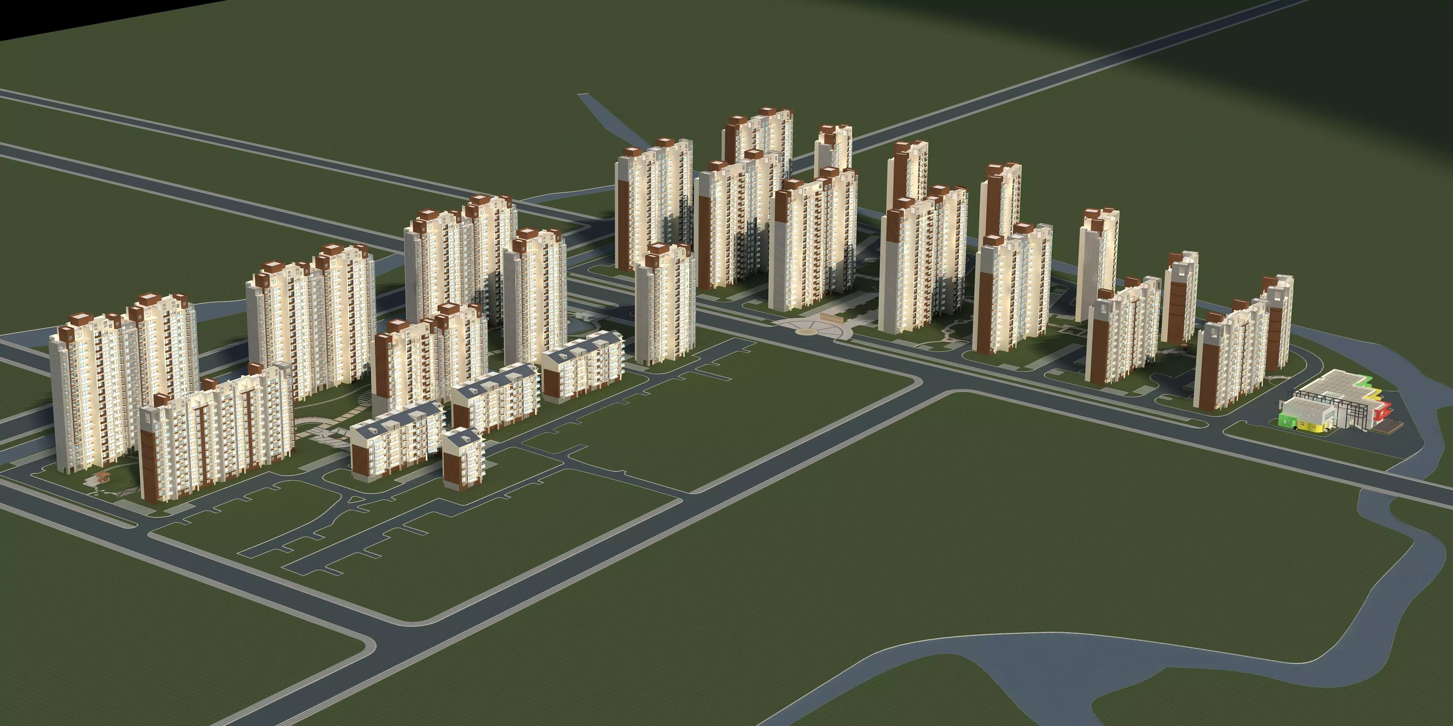 Architecture city 3D model_0
