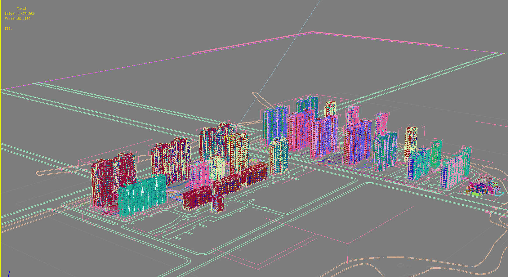 Architecture city 3D model_1