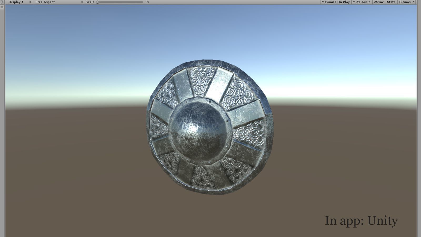 Buckler Shield Low-poly 3D model_11
