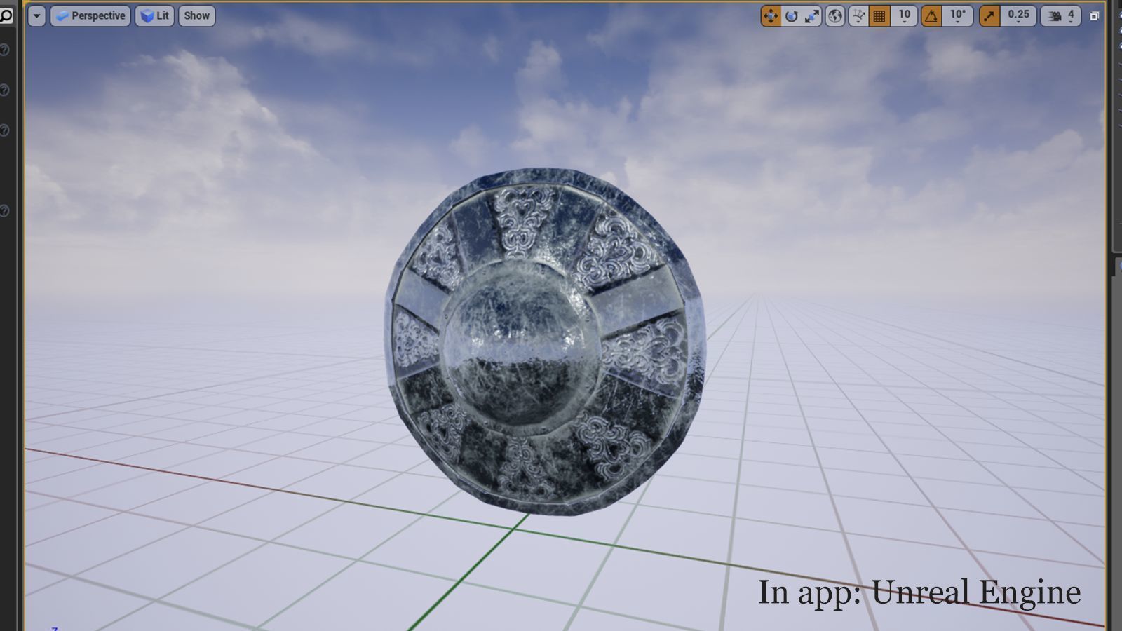 Buckler Shield Low-poly 3D model_12