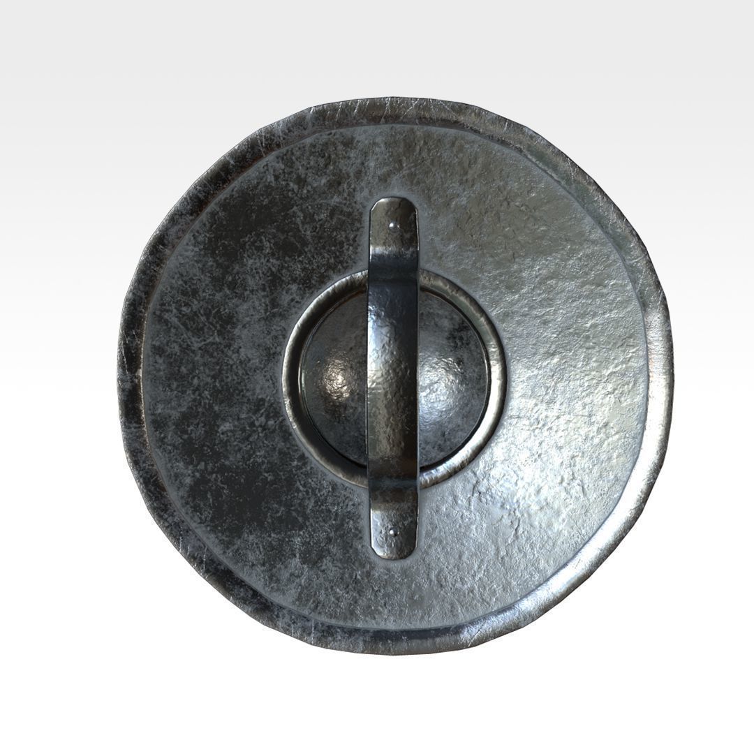 Buckler Shield Low-poly 3D model_3