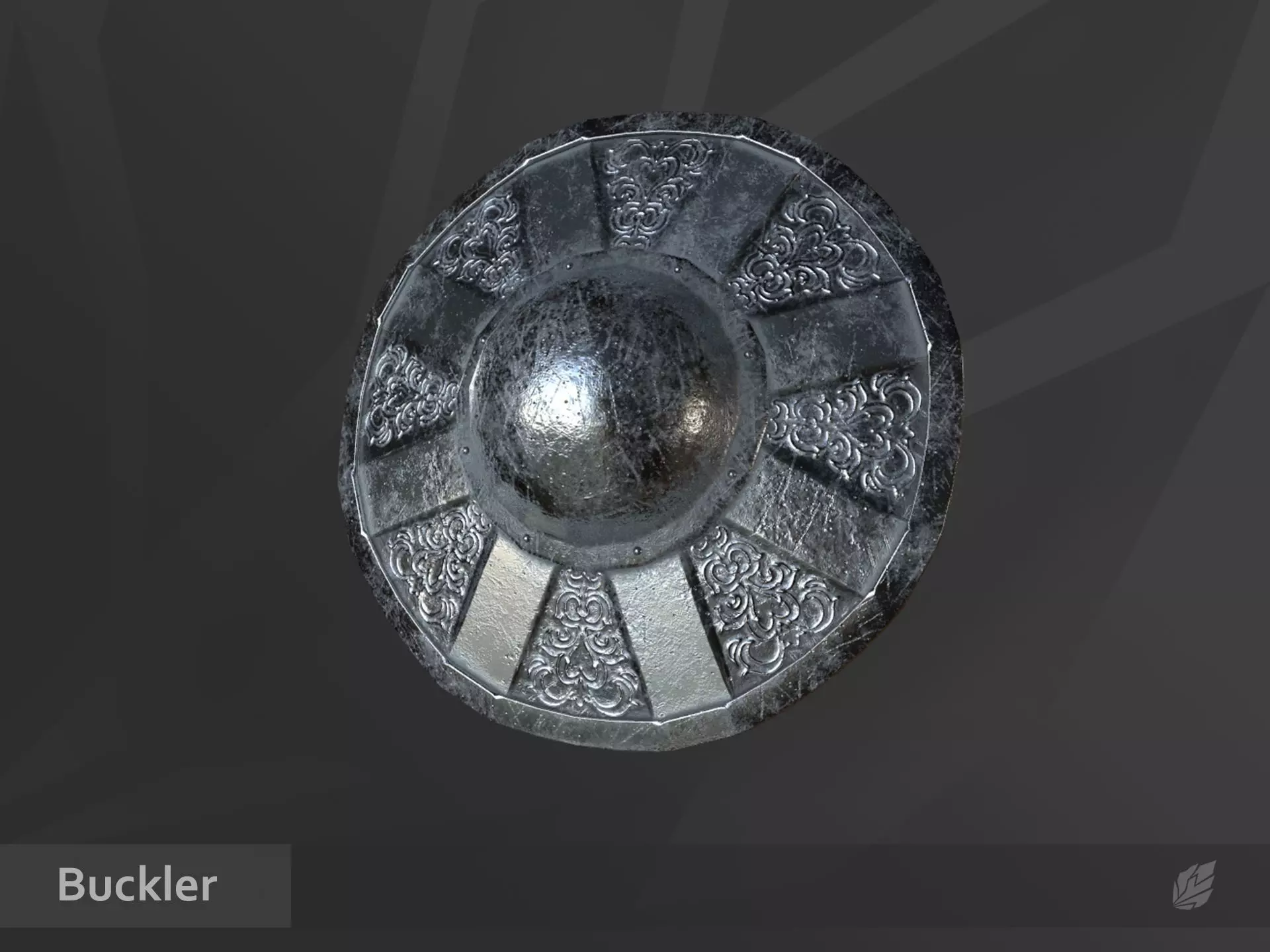 Buckler Shield Low-poly 3D model_0