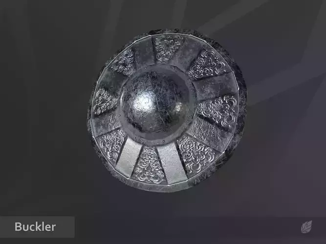 Buckler Shield Low-poly 3D model