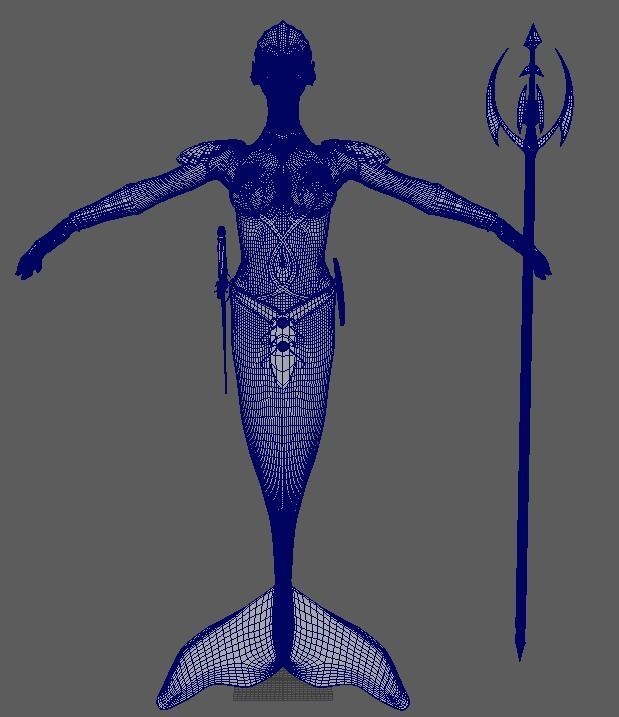 Battle Mermaid 3D model_18