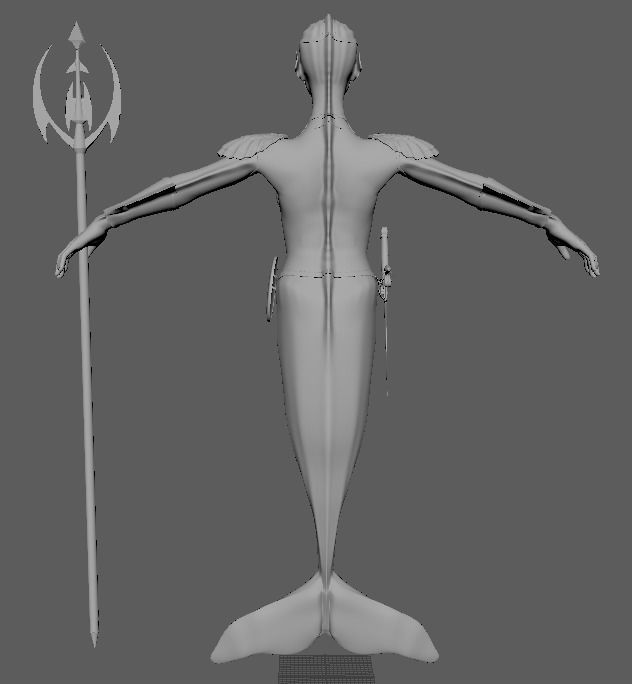 Battle Mermaid 3D model_15