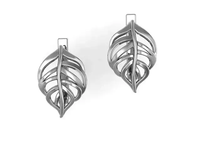 Earrings feather set 
