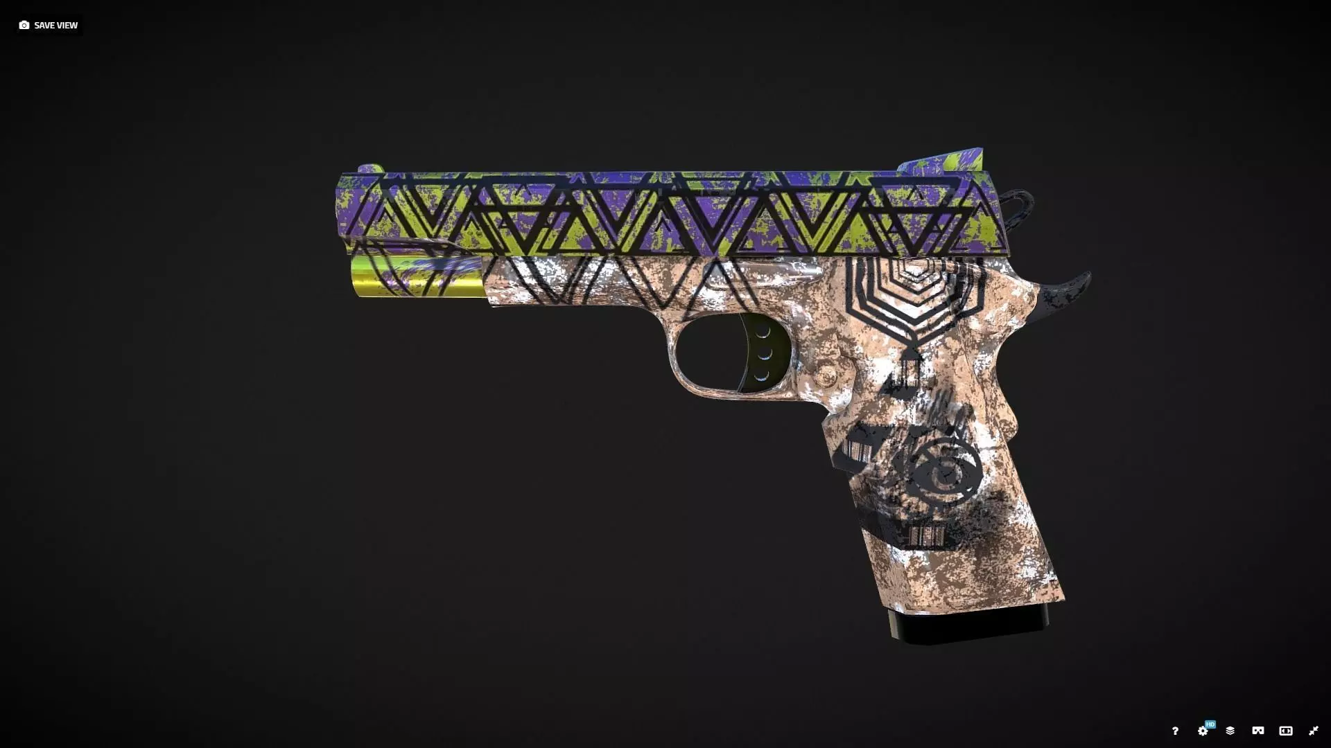 M9-GHOSTLINE gun pattern Free 3D model