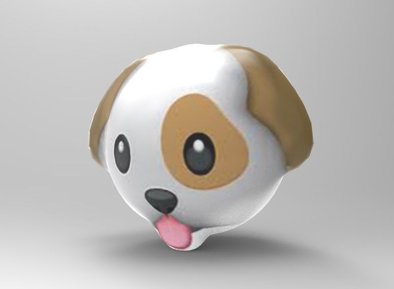 Dog emoji 3D print model_1