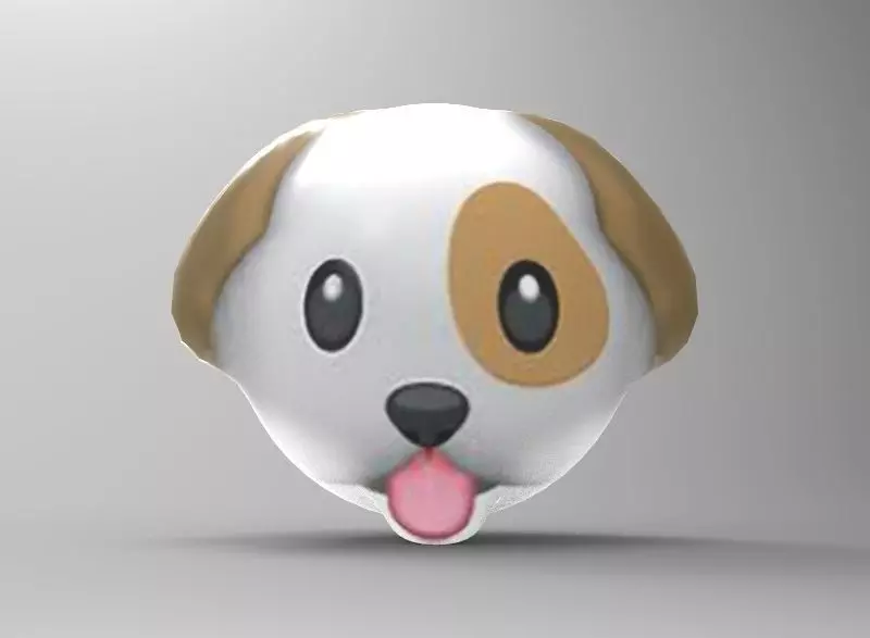 Dog emoji 3D print model_0