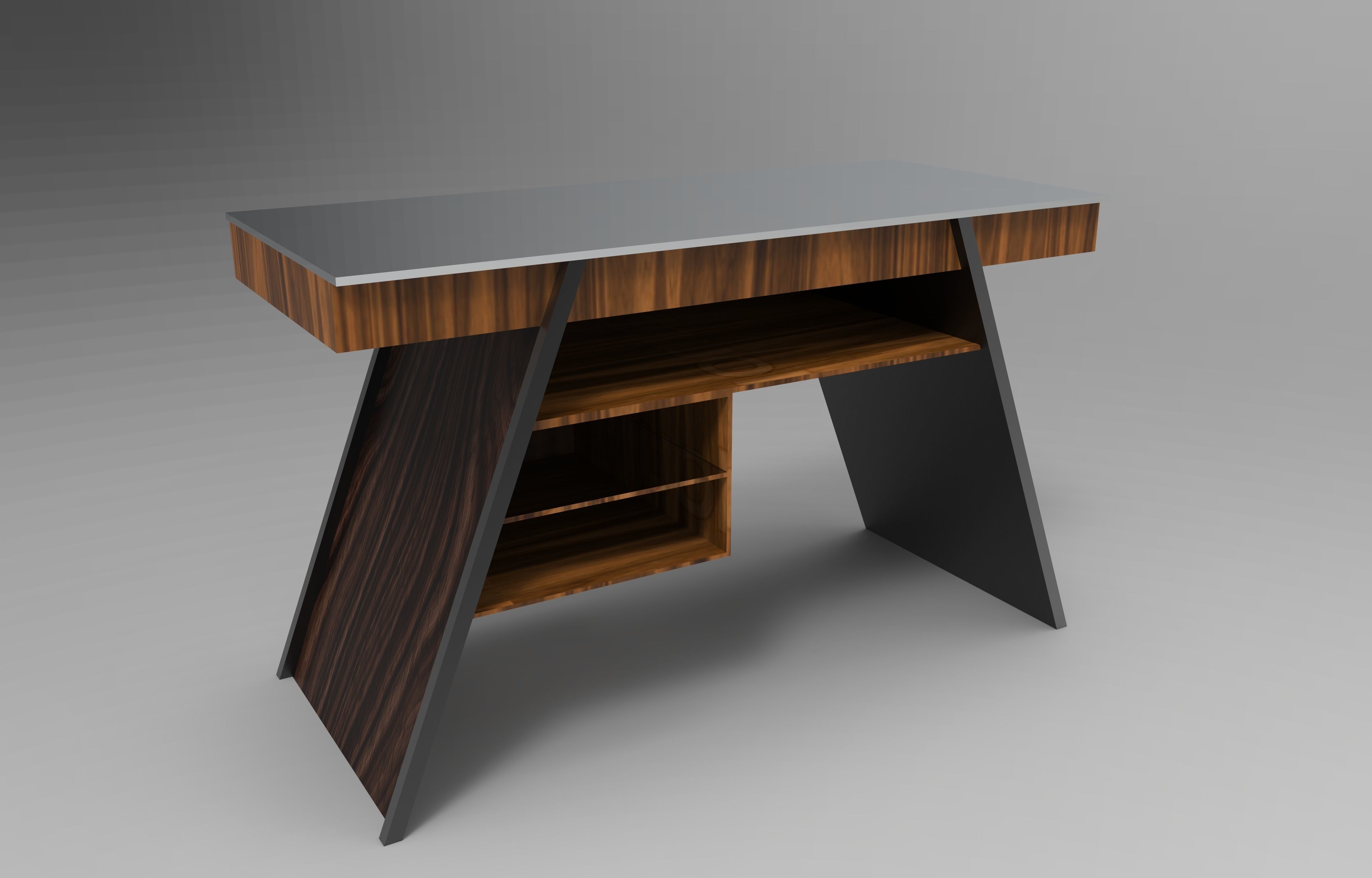 Designer Work Desk 3D model_4