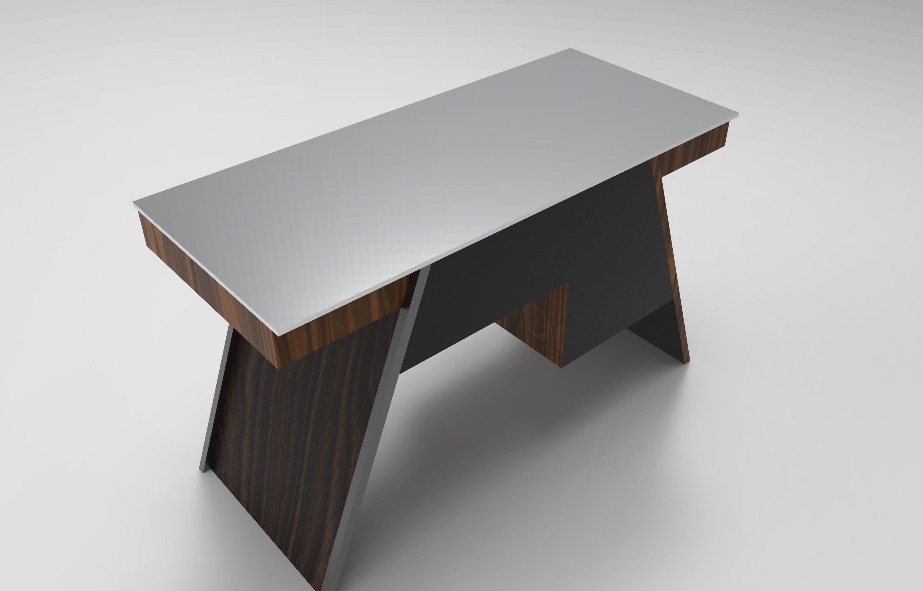 Designer Work Desk 3D model_1