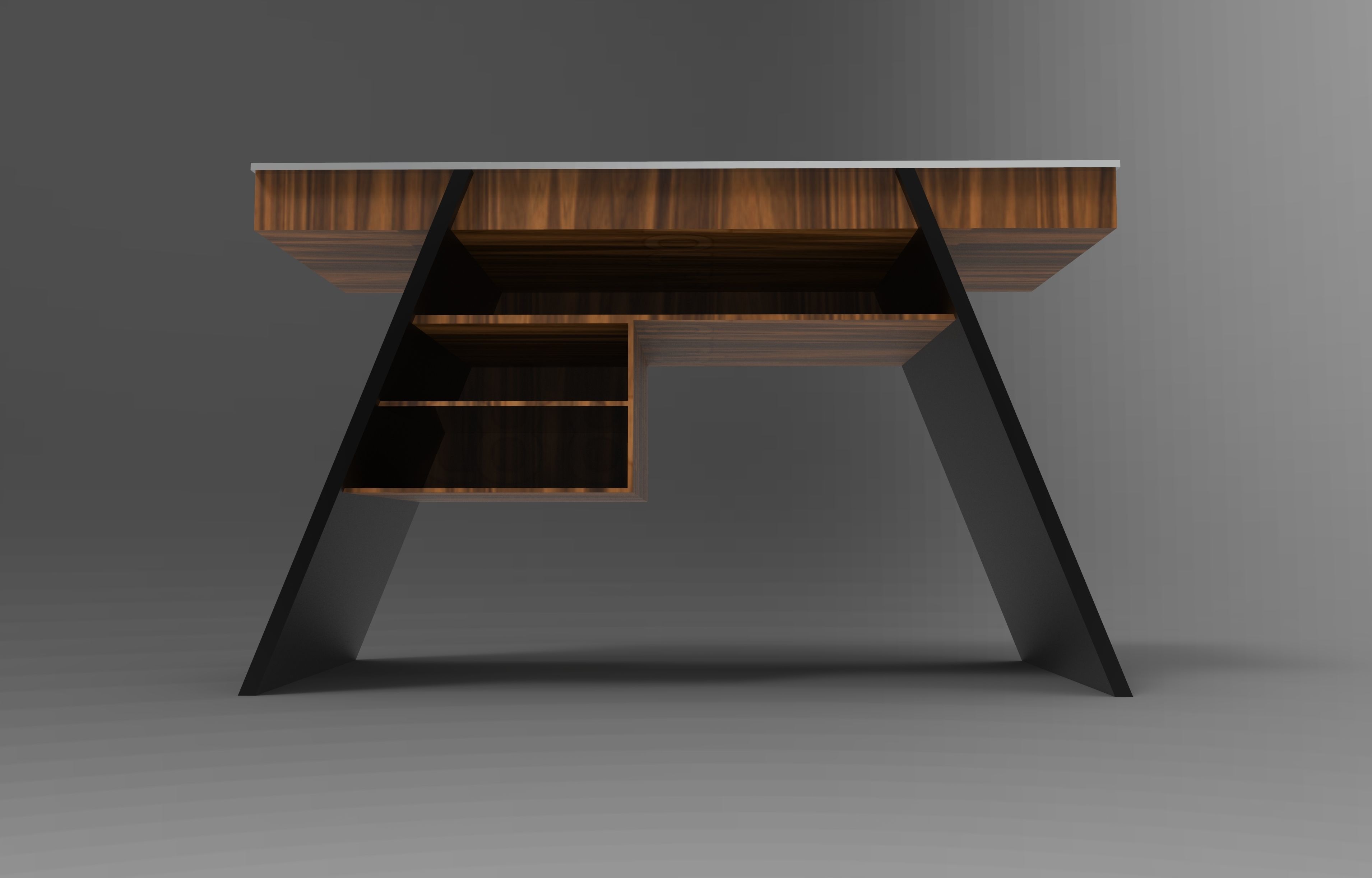 Designer Work Desk 3D model_3
