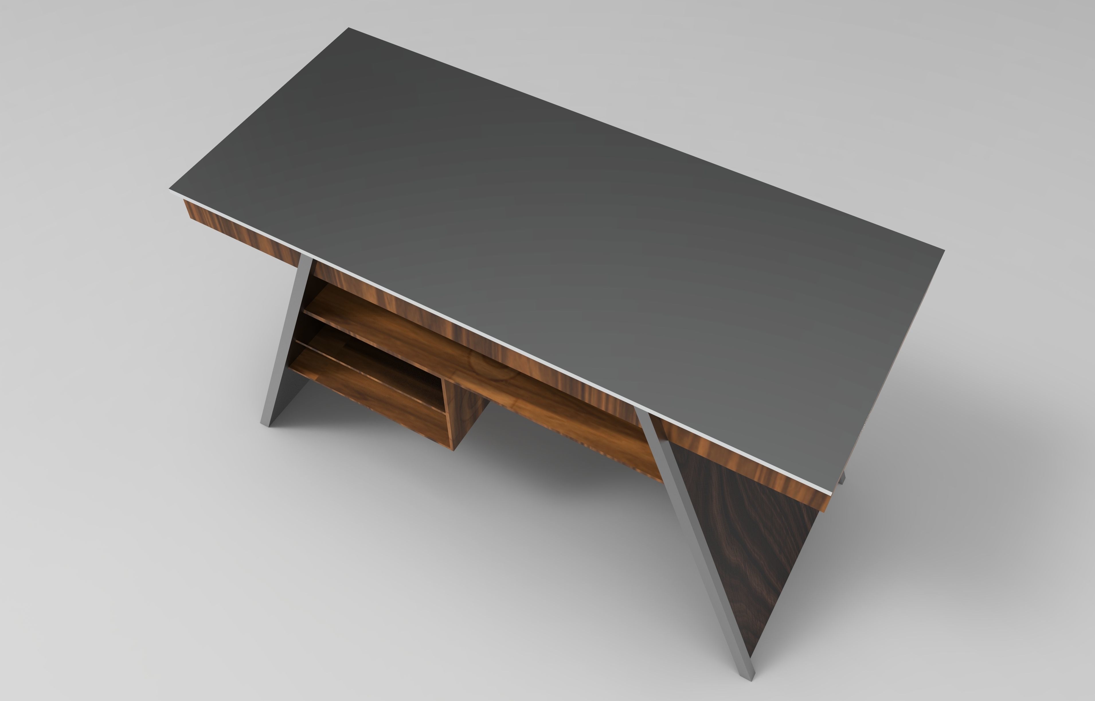 Designer Work Desk 3D model_2
