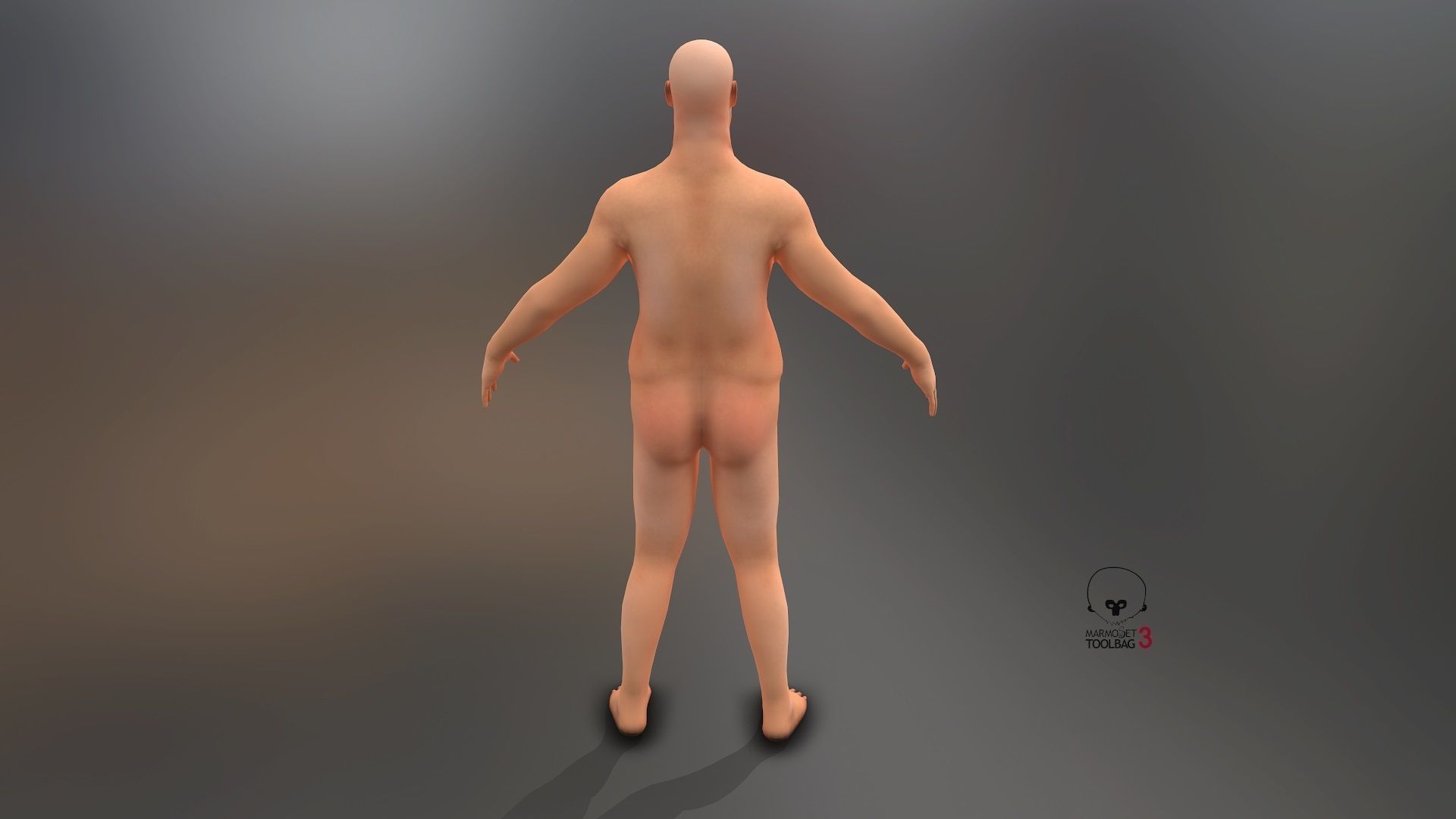 Fat Man Low-poly 3D model_15