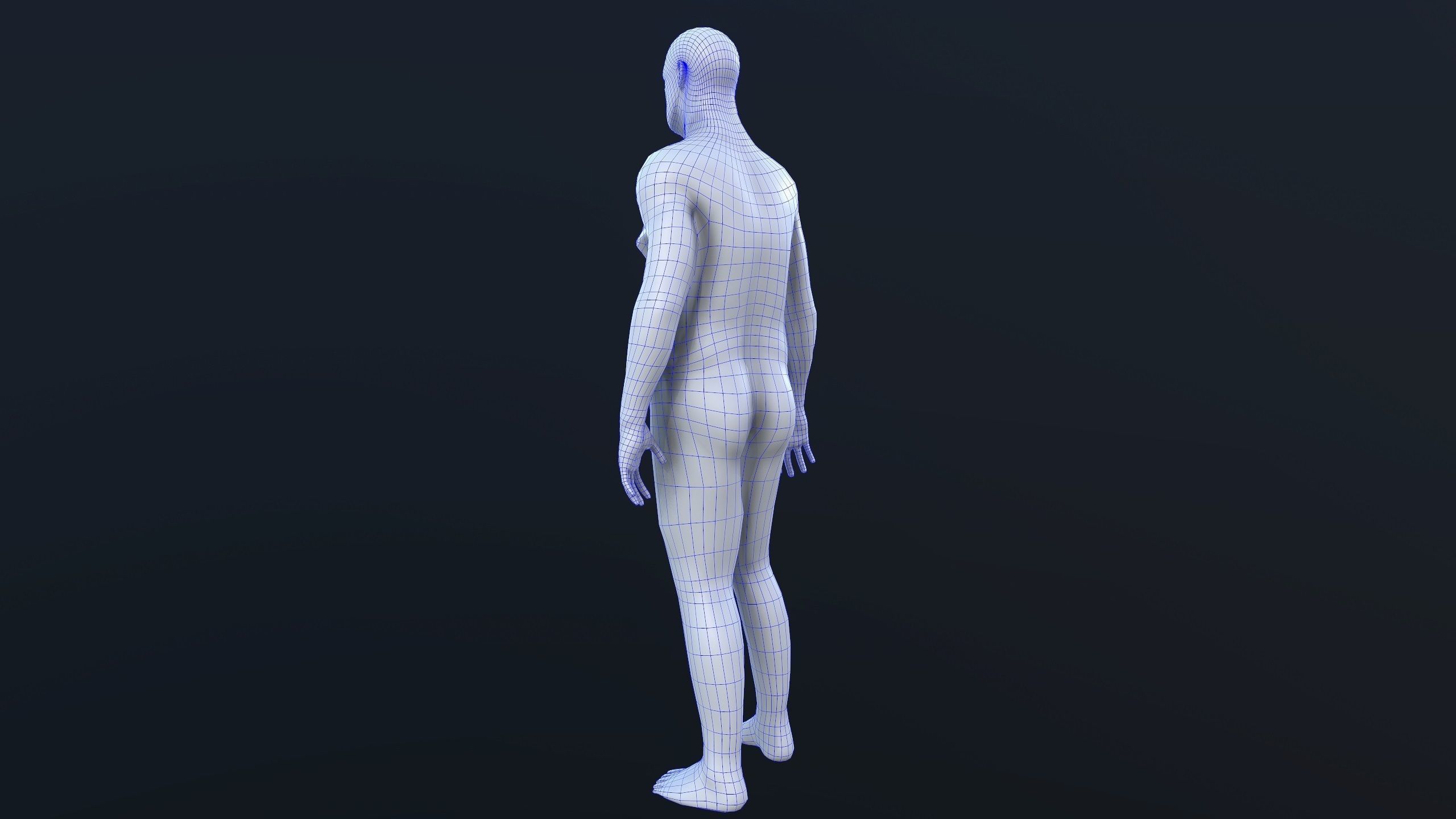 Fat Man Low-poly 3D model_12