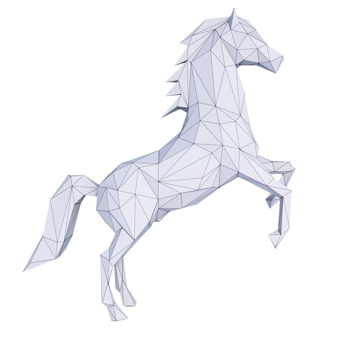 Horse Low Poly Low-poly 3D model_8