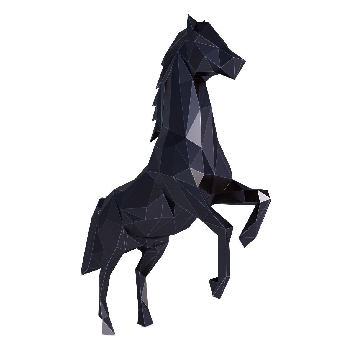 Horse Low Poly Low-poly 3D model_6