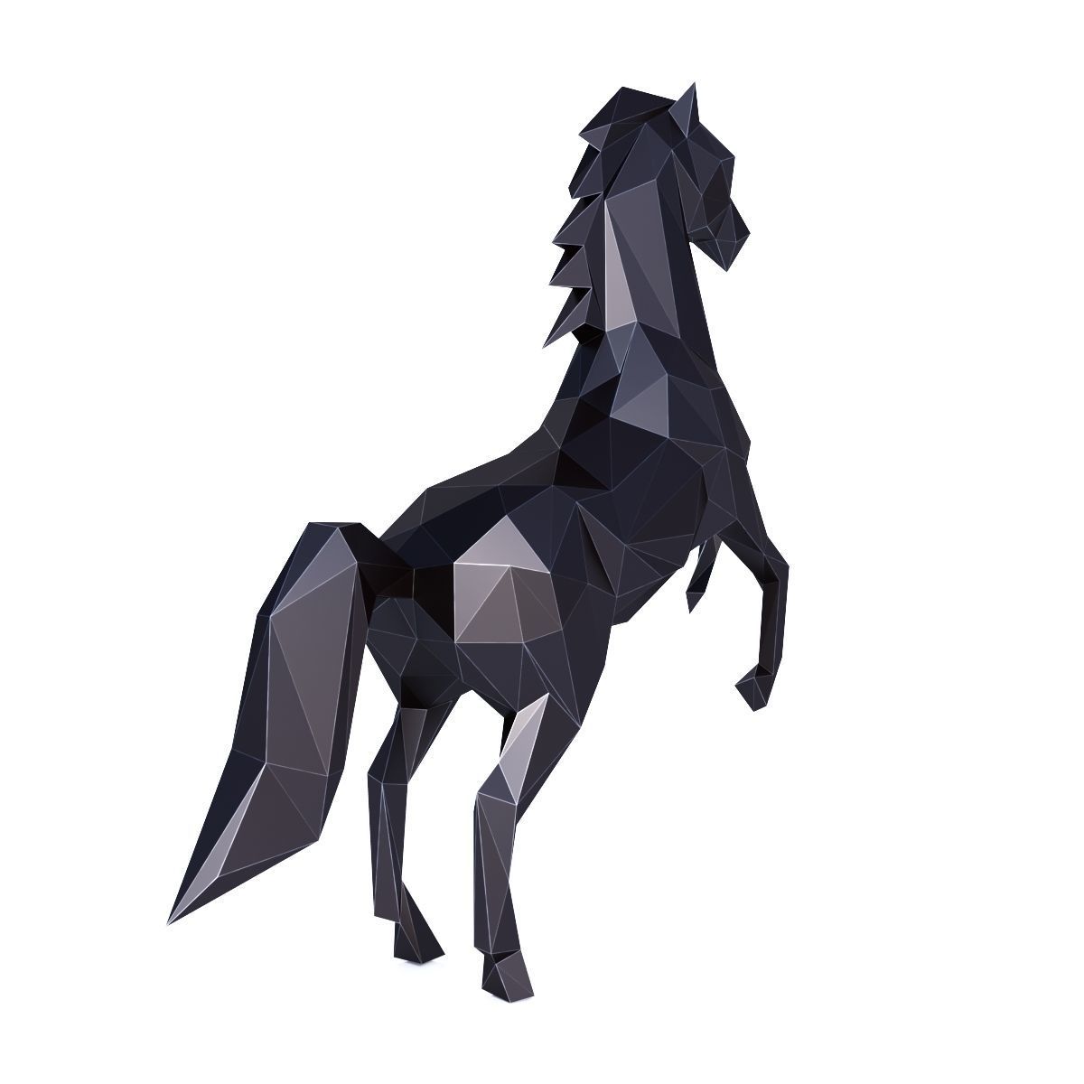 Horse Low Poly Low-poly 3D model_5