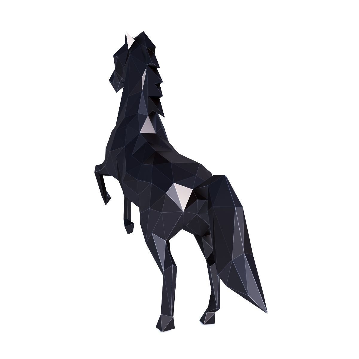 Horse Low Poly Low-poly 3D model_3