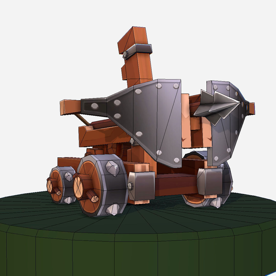 Medieval Ballista Handpaint Cartoon Low-poly 3D model_20