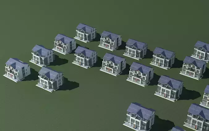 Architecture group of houses