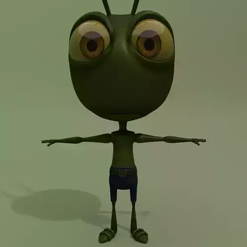 Cartoon Ant Green 3D model