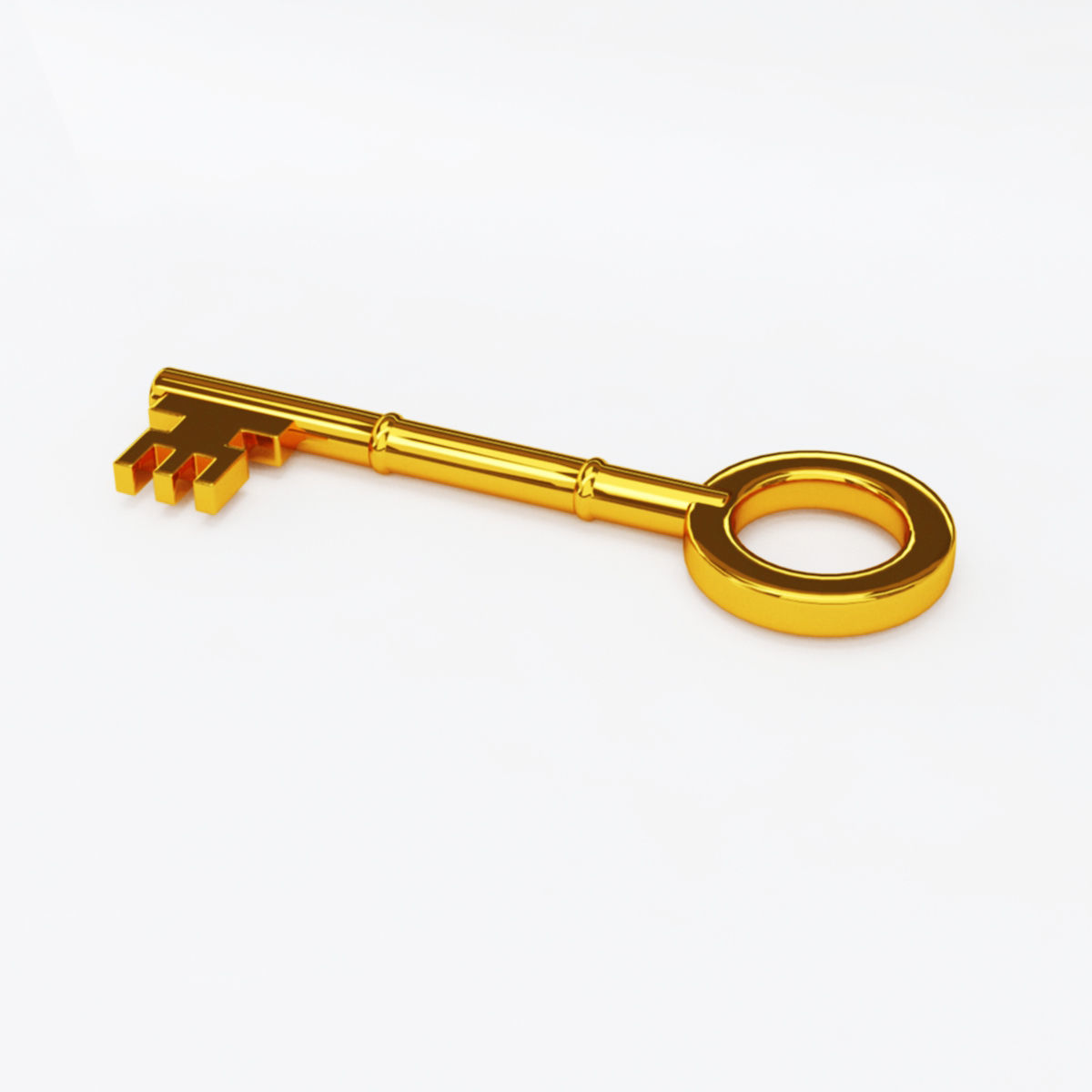 Gold key business 3D model_1
