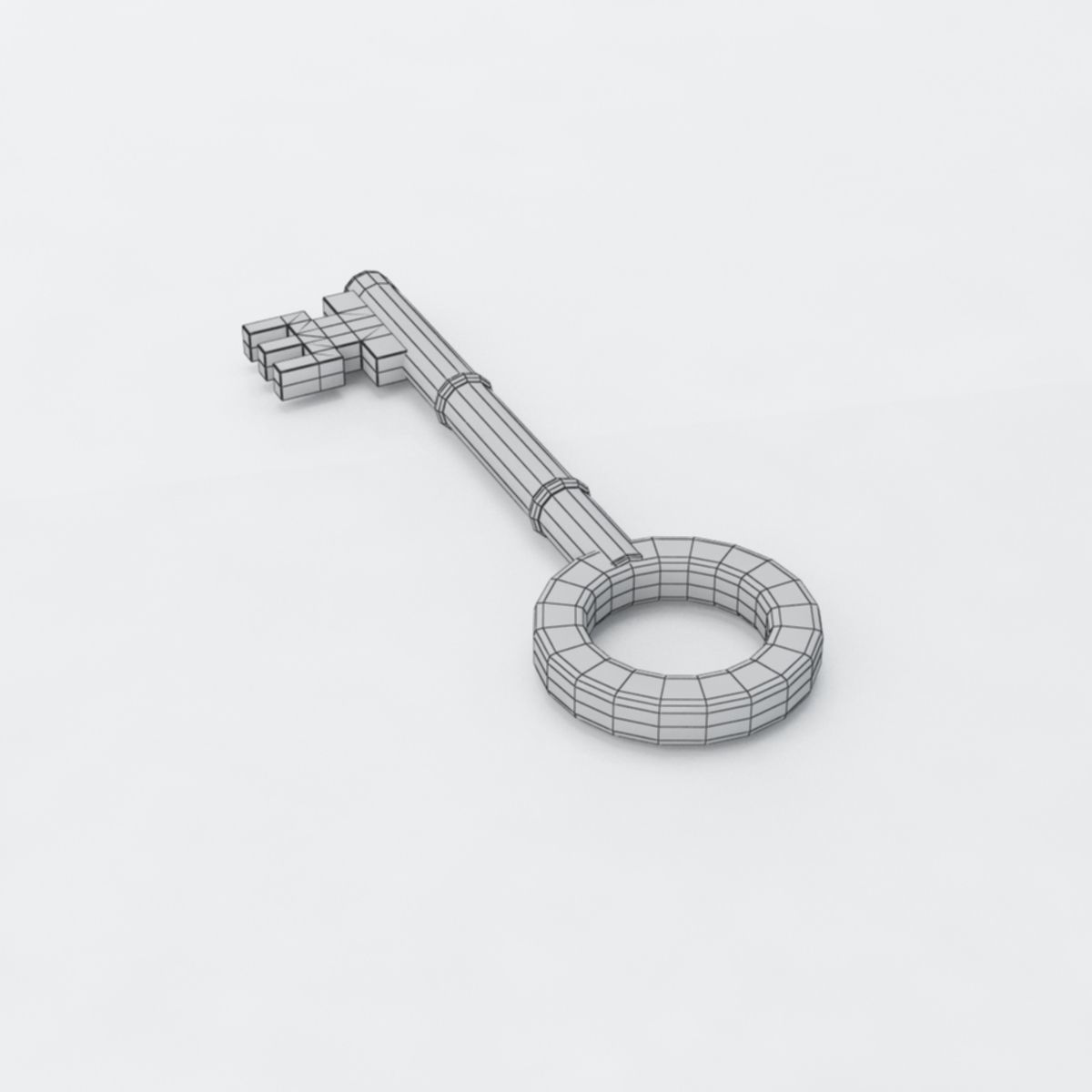 Gold key business 3D model_4