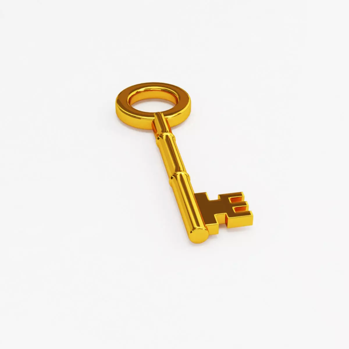 Gold key business 3D model_0