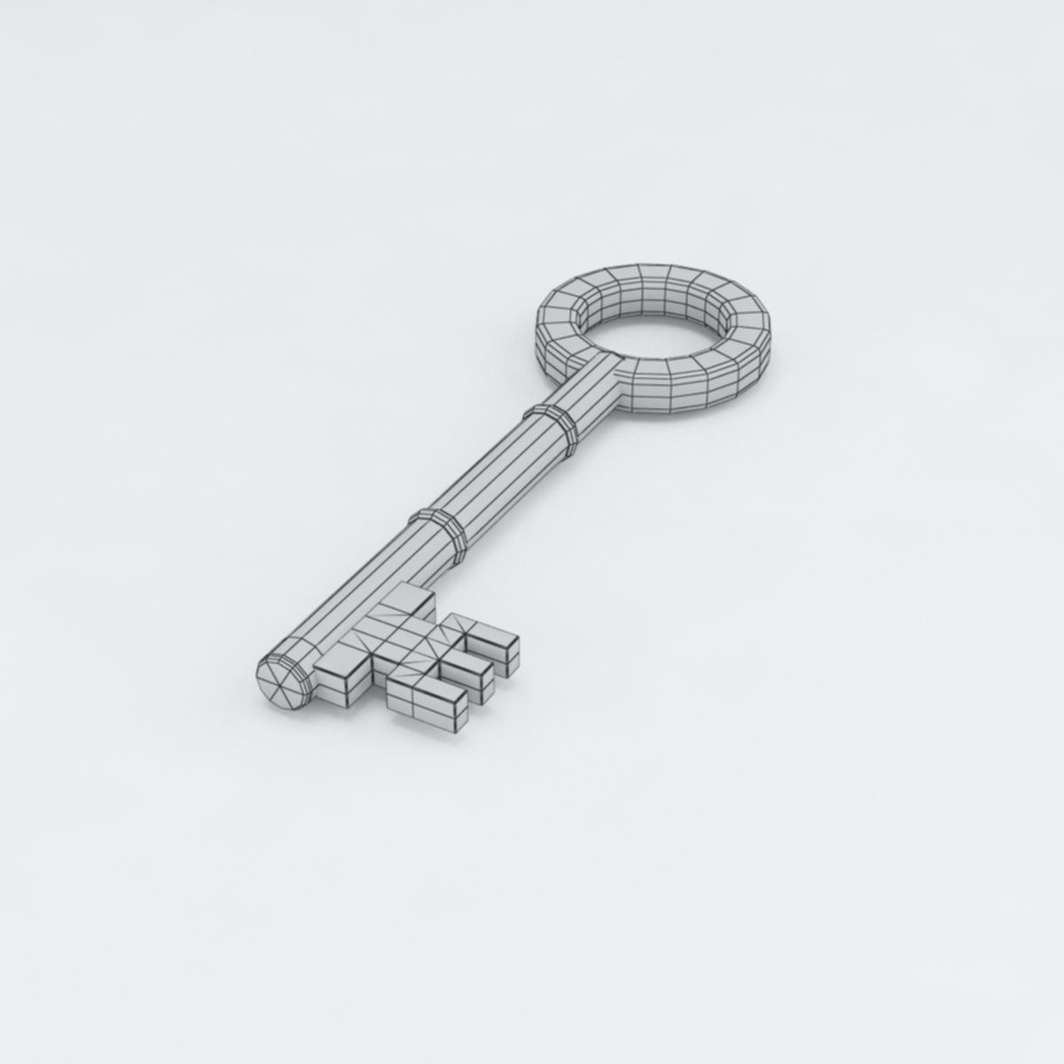 Gold key business 3D model_5