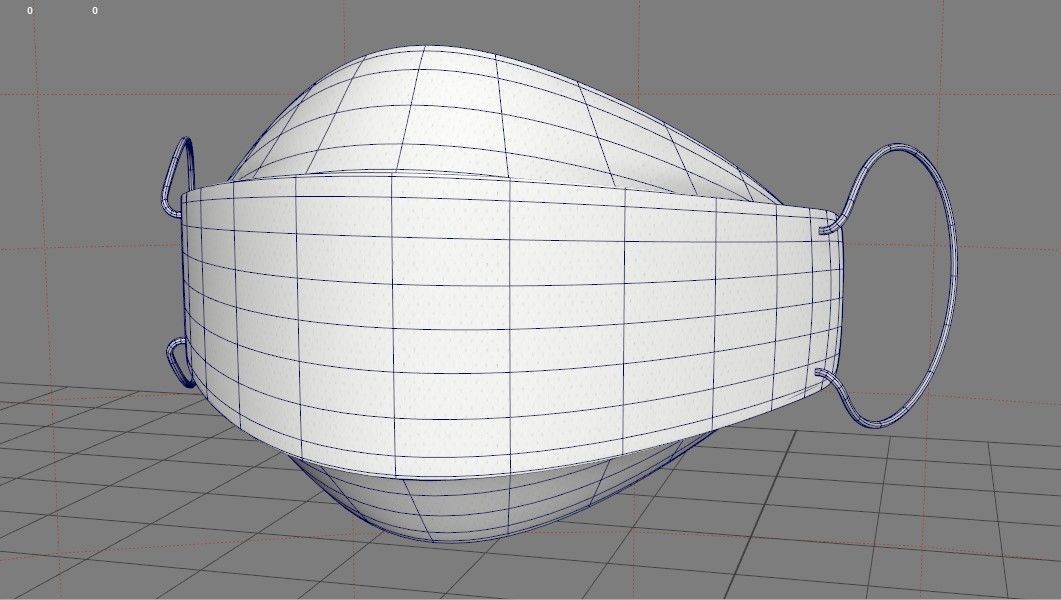 3d mask face Low-poly 3D model_1