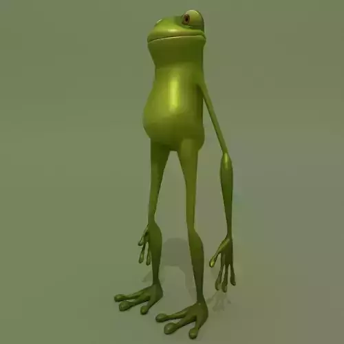 Cartoon Frog with Cool Buttocks 3D model